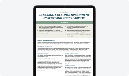 Designing a Healing Environment by Removing Stress Barriers