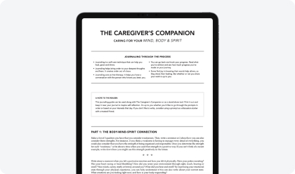 The Caregiver’s Companion Journaling Guide